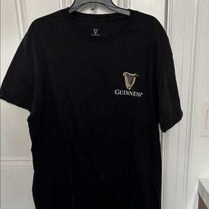 Guinness Black Short-Sleeve Tee with Gold Harp Logo